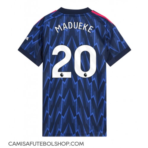 Camisa de time de futebol Arsenal Noni Madueke #20 Replicas 2º Equipamento Feminina 2025-26 Manga Curta